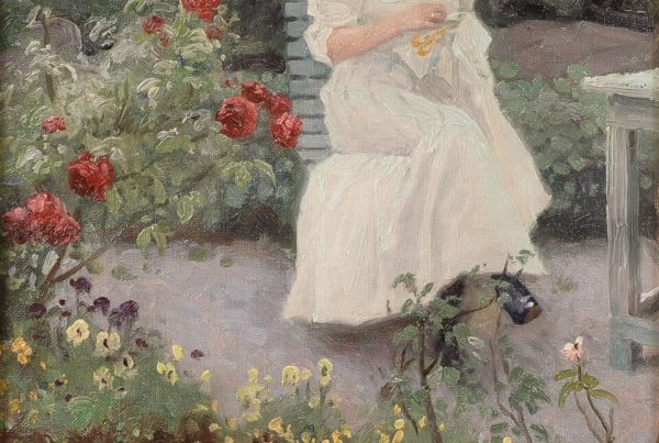 Galerie RIECK - Paul Fischer_Frau auf der Gartenbank