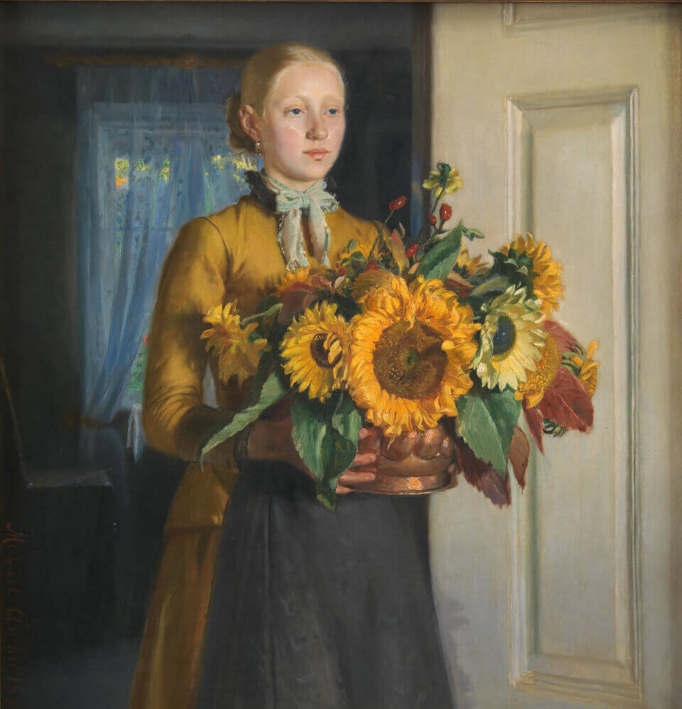 Galerie RIECK - Michael Ancher - Mädchen mit Sonnenblumen - Skagen Museum