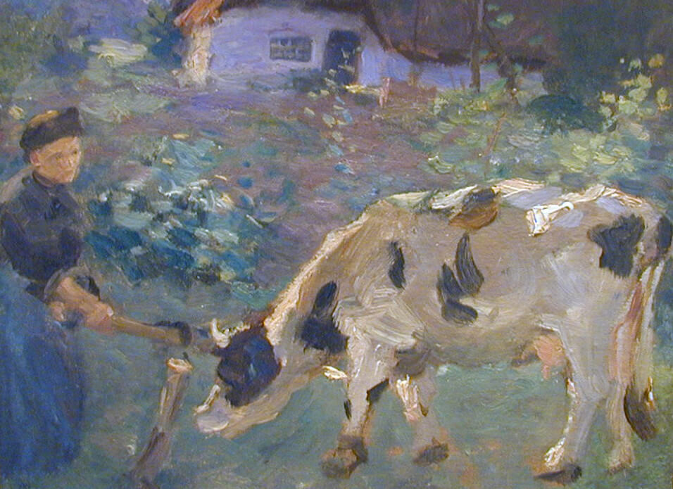 Galerie Rieck - H.A.Brendekilde - Frau mit Kuh