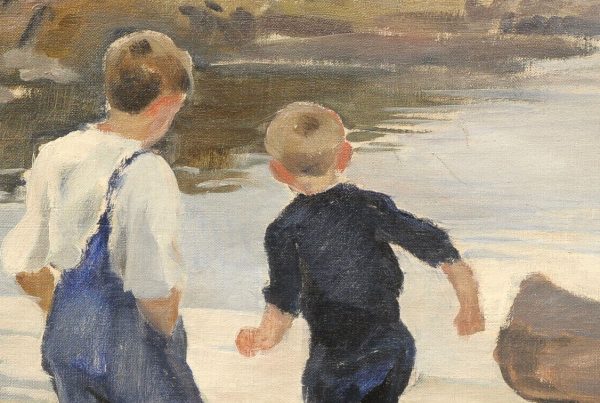 Galerie RIECK - Søren Sørensen, Zwei Jungen, Bornholm, von 1925
