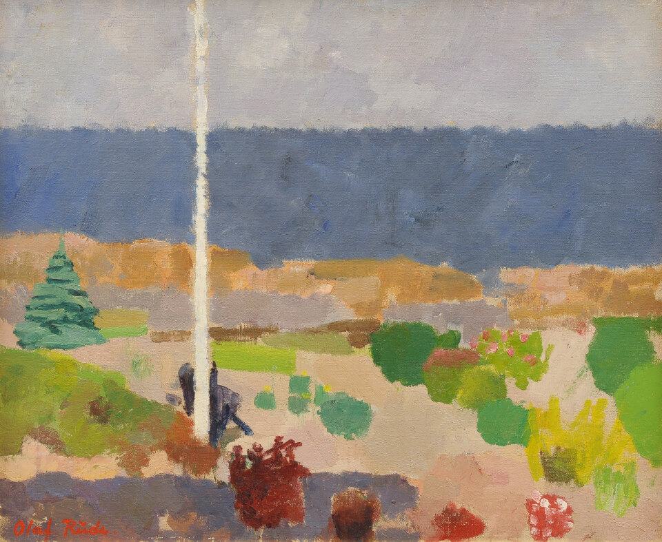 Galerie RIECK, Olaf Rude, Atelier-Aussicht, Gudhjem, Bornholm, um 1940