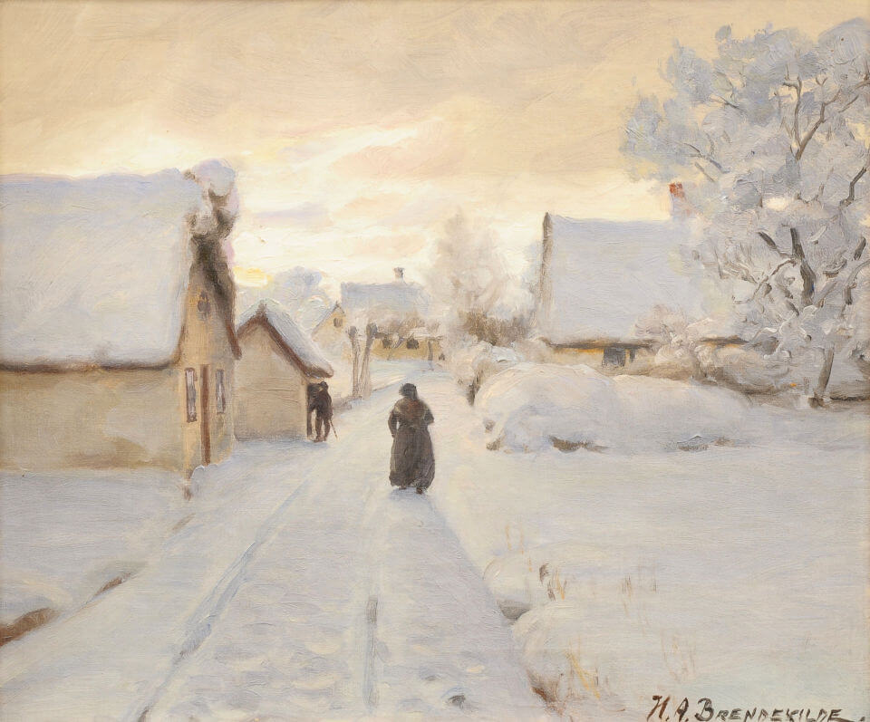 Galerie RIECK - Hans A. Brendekilde_Straße im Winter
