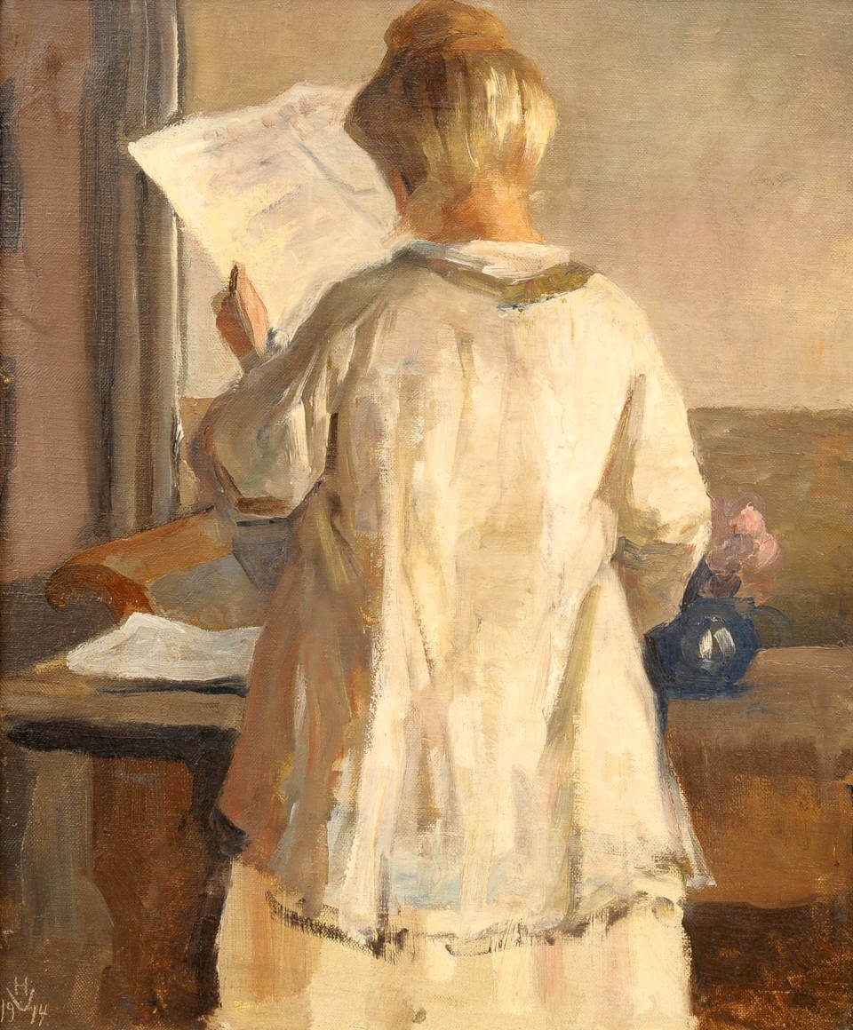 Galerie RIECK - Hermann Vedel_Lesende_Frau
