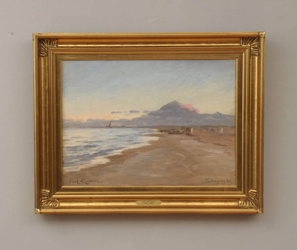 Galerie RIECK - Carl_Locher_Abendhimmel_Skagen_Rahmen