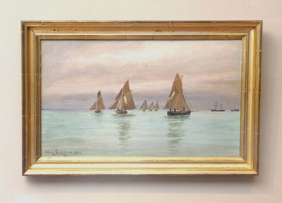Galerie RIECK - Carl_Locher_Fischer_vor_Skagen_rahmen