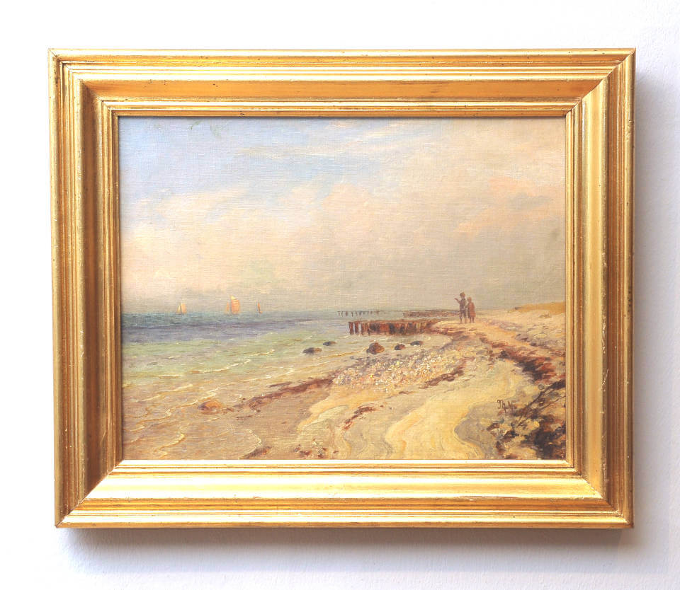 Galerie RIECK - Thorvald_Niss_Küste_Hellebæk_rahmen