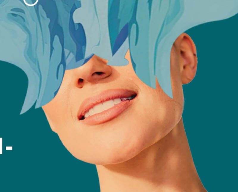 Grafisches Eventmotiv mit modernem Design, klarer Typografie und Datum 12.–14.06.2026, kombiniert mit künstlerischem Porträt und den Schlagworten Kunst, Musik und Mitmach‑Events.