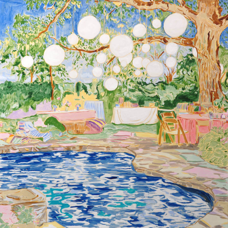 Galerie_Rieck_Mads_Rafte_Hein_Garden_lights_for_you Garden Lights for You von Mads Rafte Hein mit Pool, festlich dekoriertem Garten, weißen Lampions in den Bäumen und leuchtenden Sommerfarben.